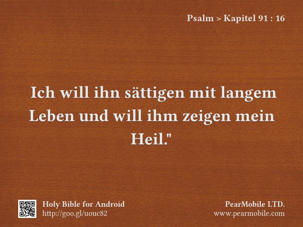 Psalm, Kapitel 91:16